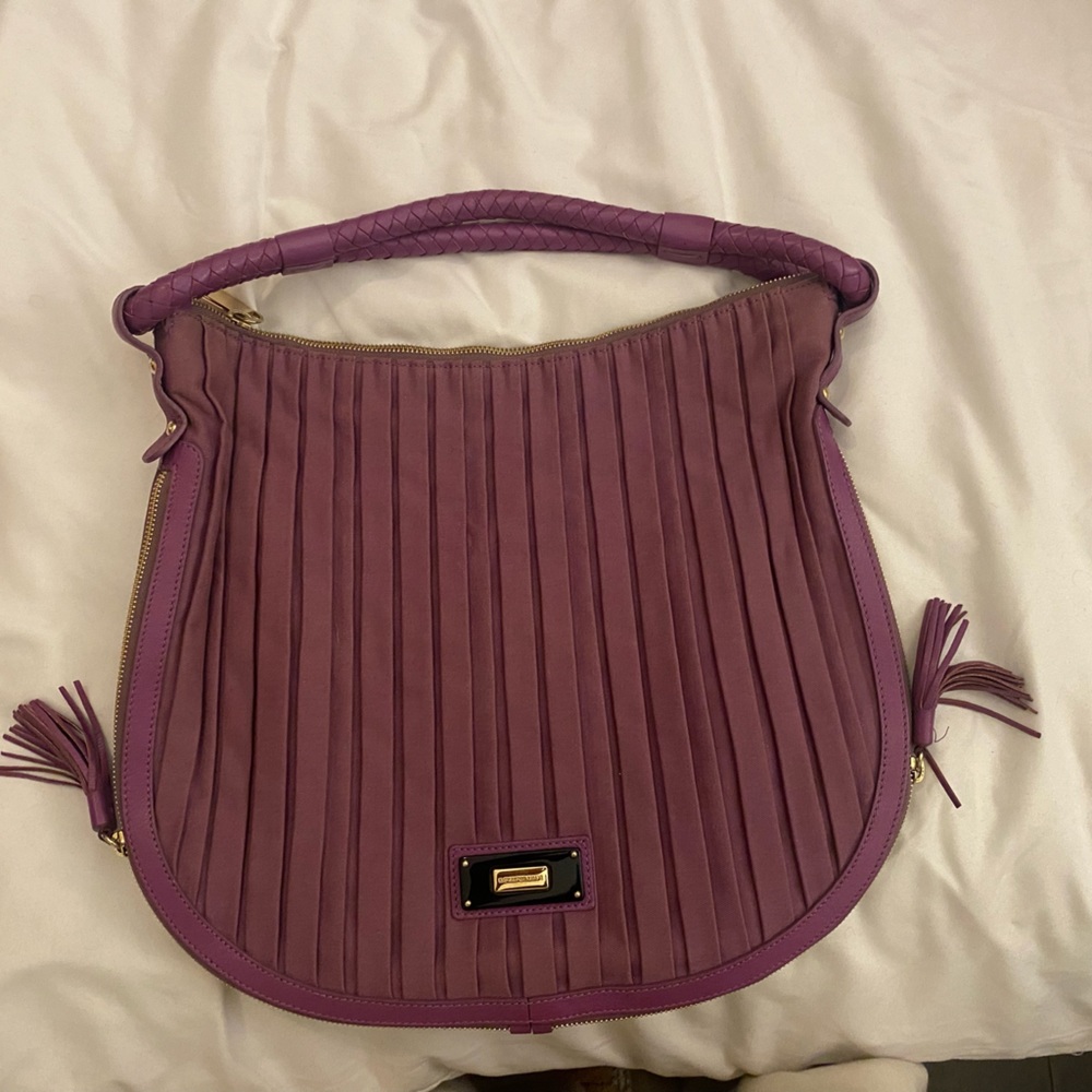 Purple Emporio Armani Hobo Tote Bag
